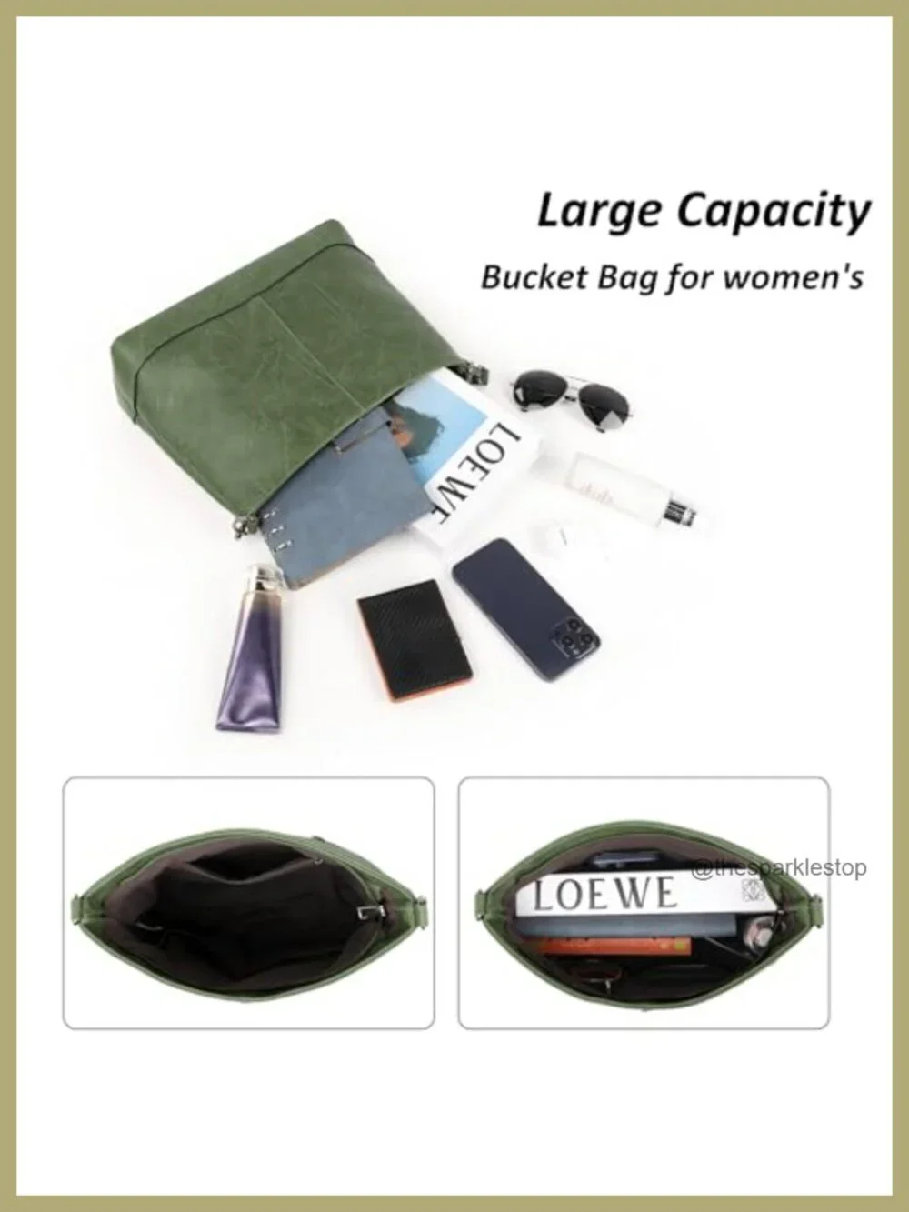 Vegan Leather Crossbody Bag Women Travel Purse Adjustable Strap Zipper